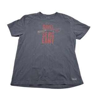 Life Is Good Grill Sergeant Men's Graphic Tee Classic Fit sz Large